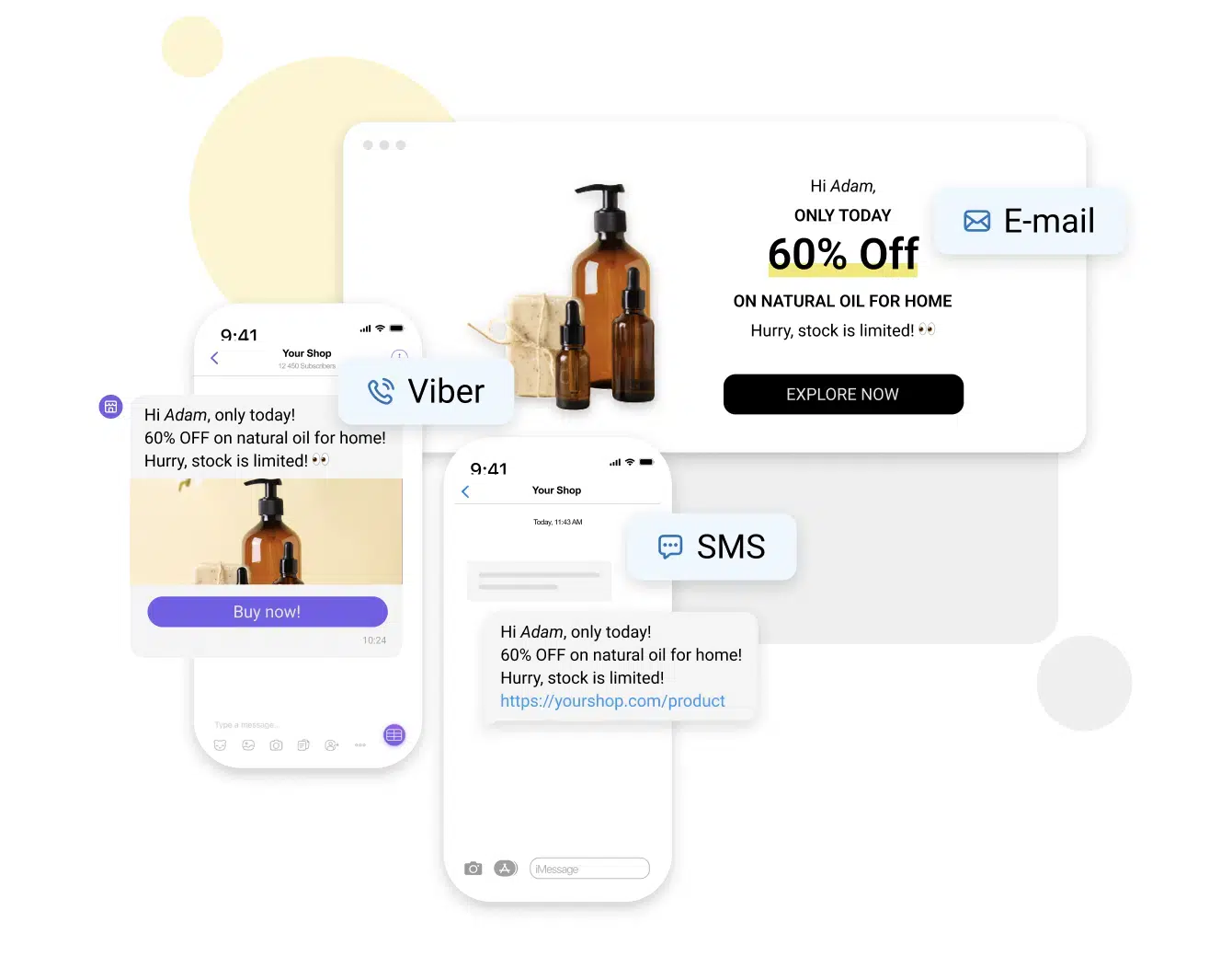 Things Solver’s Broadcast Studio helps you create personalized campaigns and approach your audience over the most converting channel to improve your customer acquisition strategy