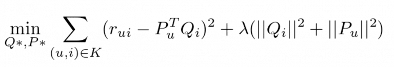 Minimization of loss function