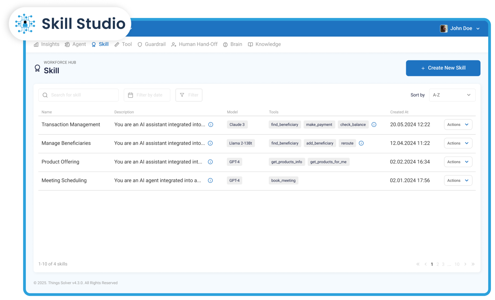 Solver Studio Skill Studio
